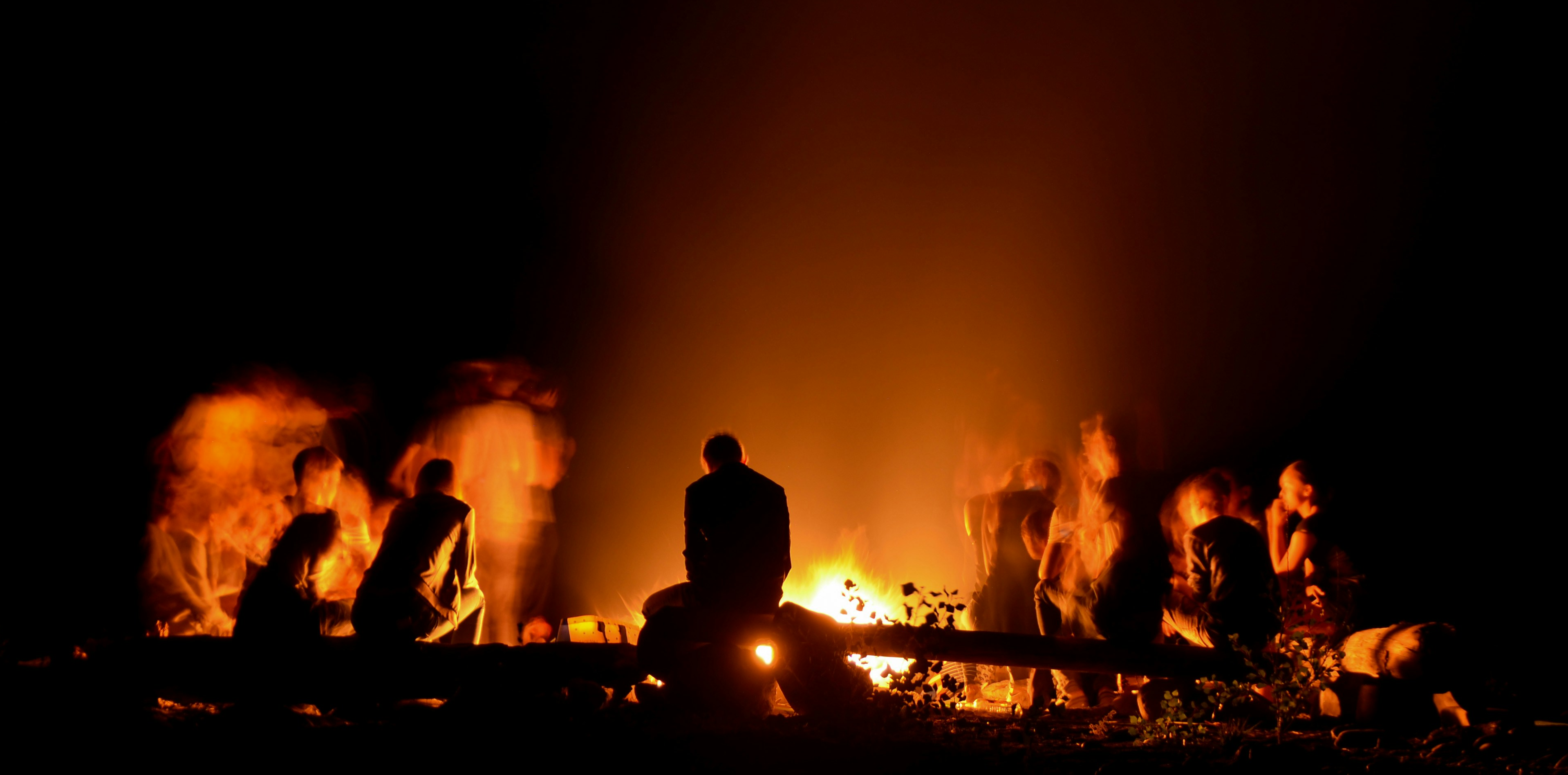 Gathered around the campfire